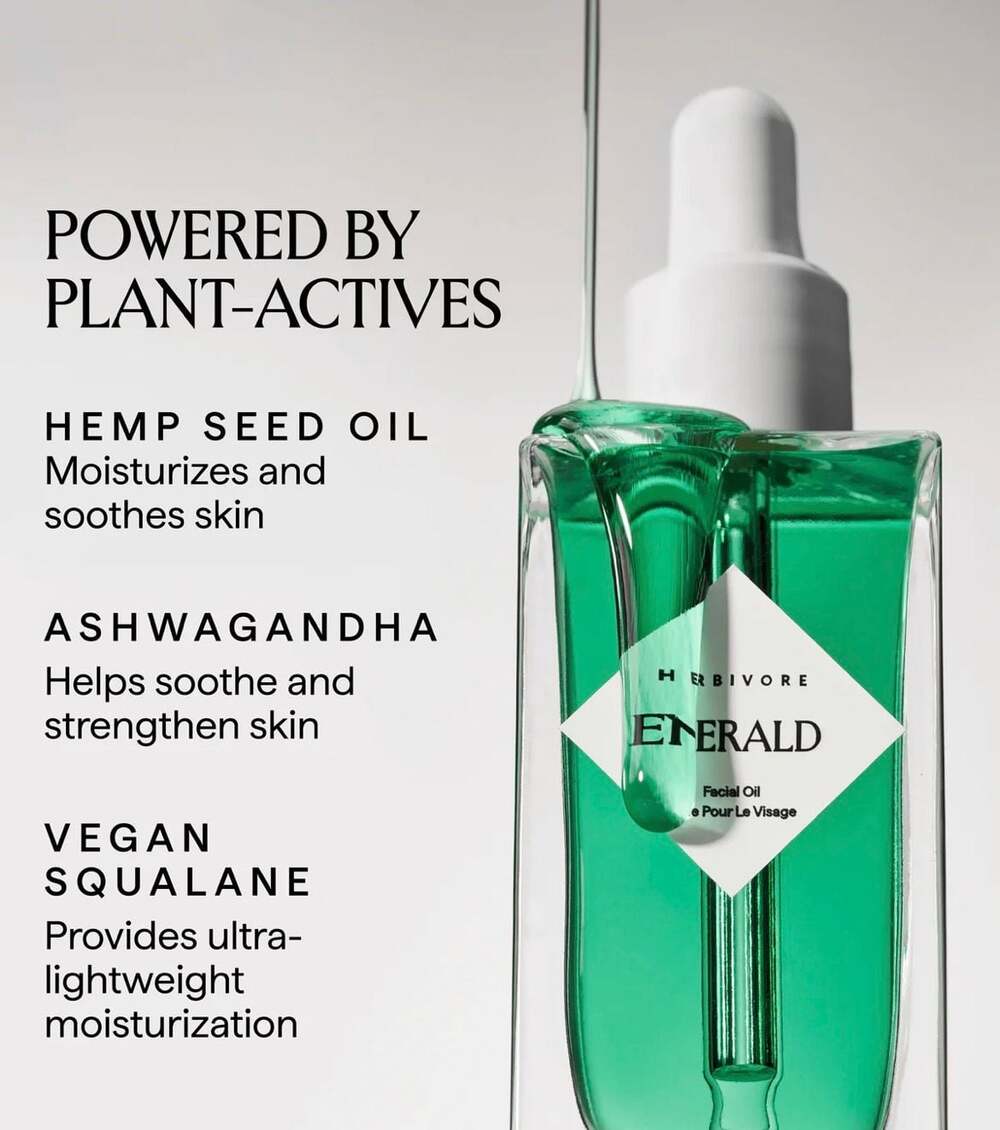 Herbivore Emerald Hemp Seed + Adaptogens Calming Facial Oil